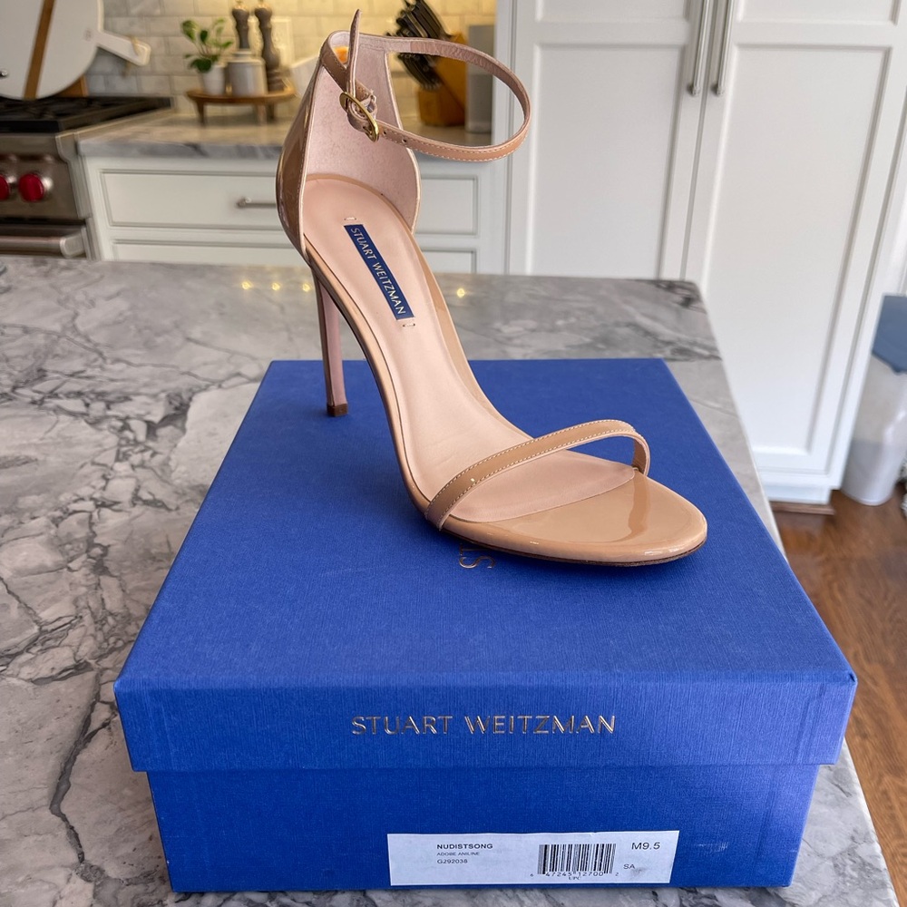 NWT Stuart Weitzman Nudistong Strap Sandal size 9.5 - Picture 2 of 4
